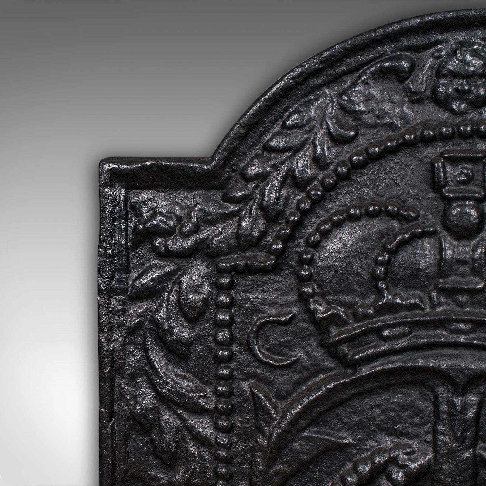 Antique Maritime Fire Back, English, Cast Iron Fireplace Reflector, Victorian photo buy