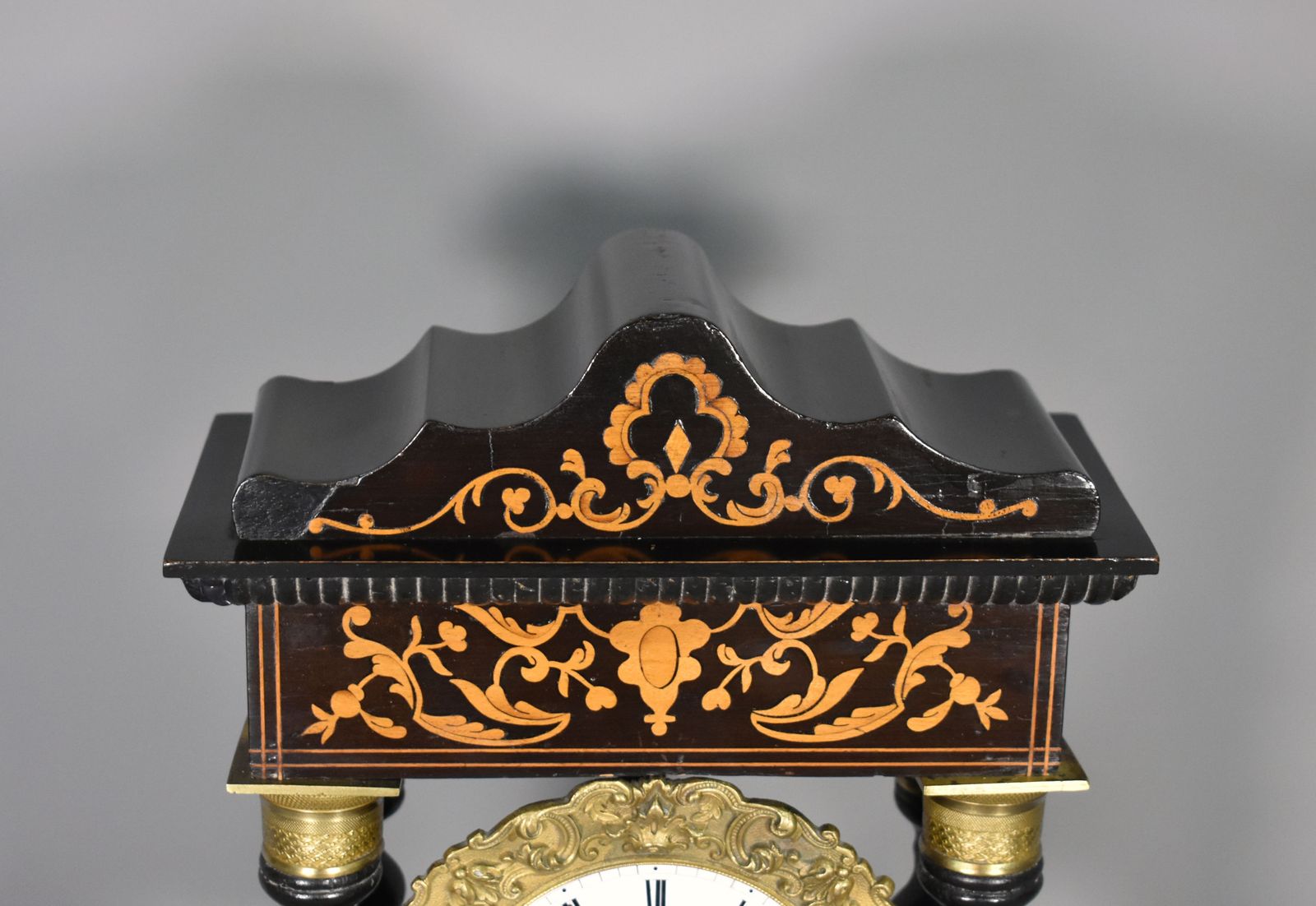 French Portico Barley Twist Clock Napoleon III photo Home Decor