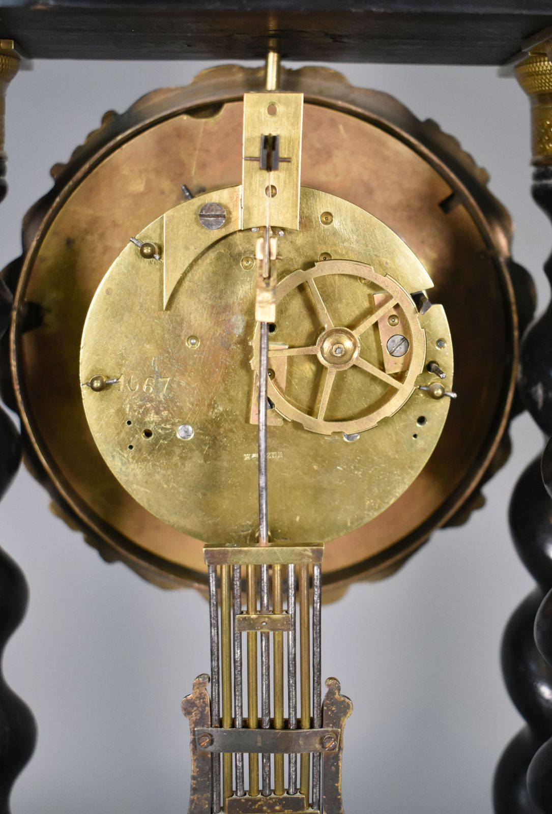 Home Decor French Portico Barley Twist Clock Napoleon III photo