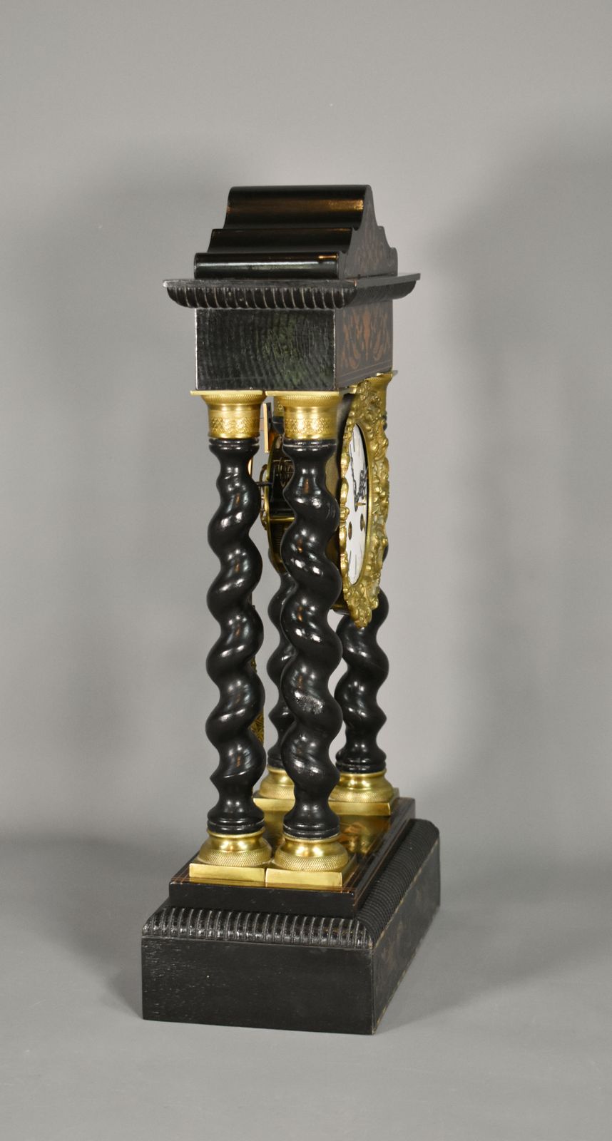 photo buy French Portico Barley Twist Clock Napoleon III