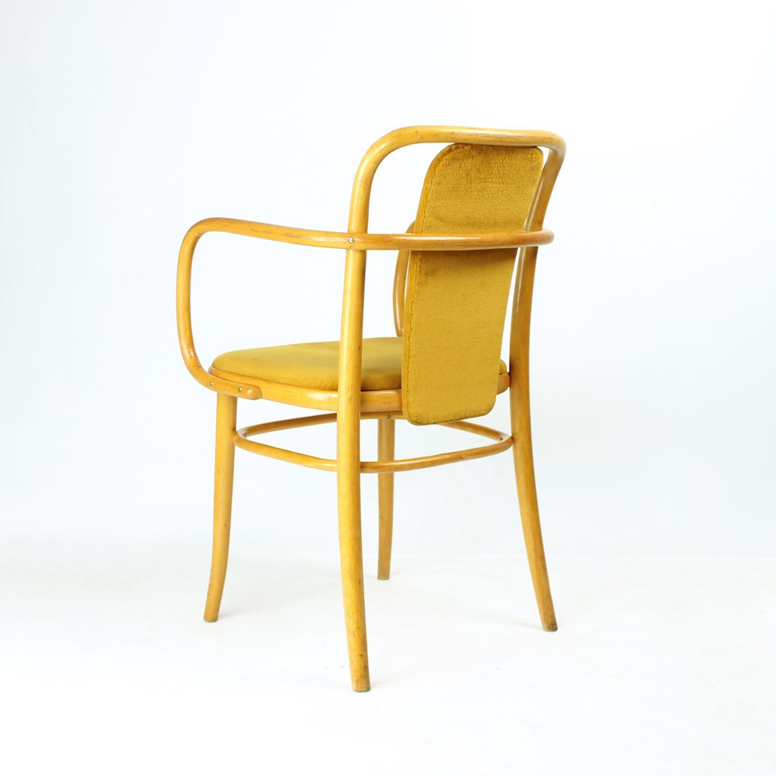 Bentwood Thonet Design Armchair With Gold Velvet, Czechoslovakia 1930s, 40 Available photo furniture