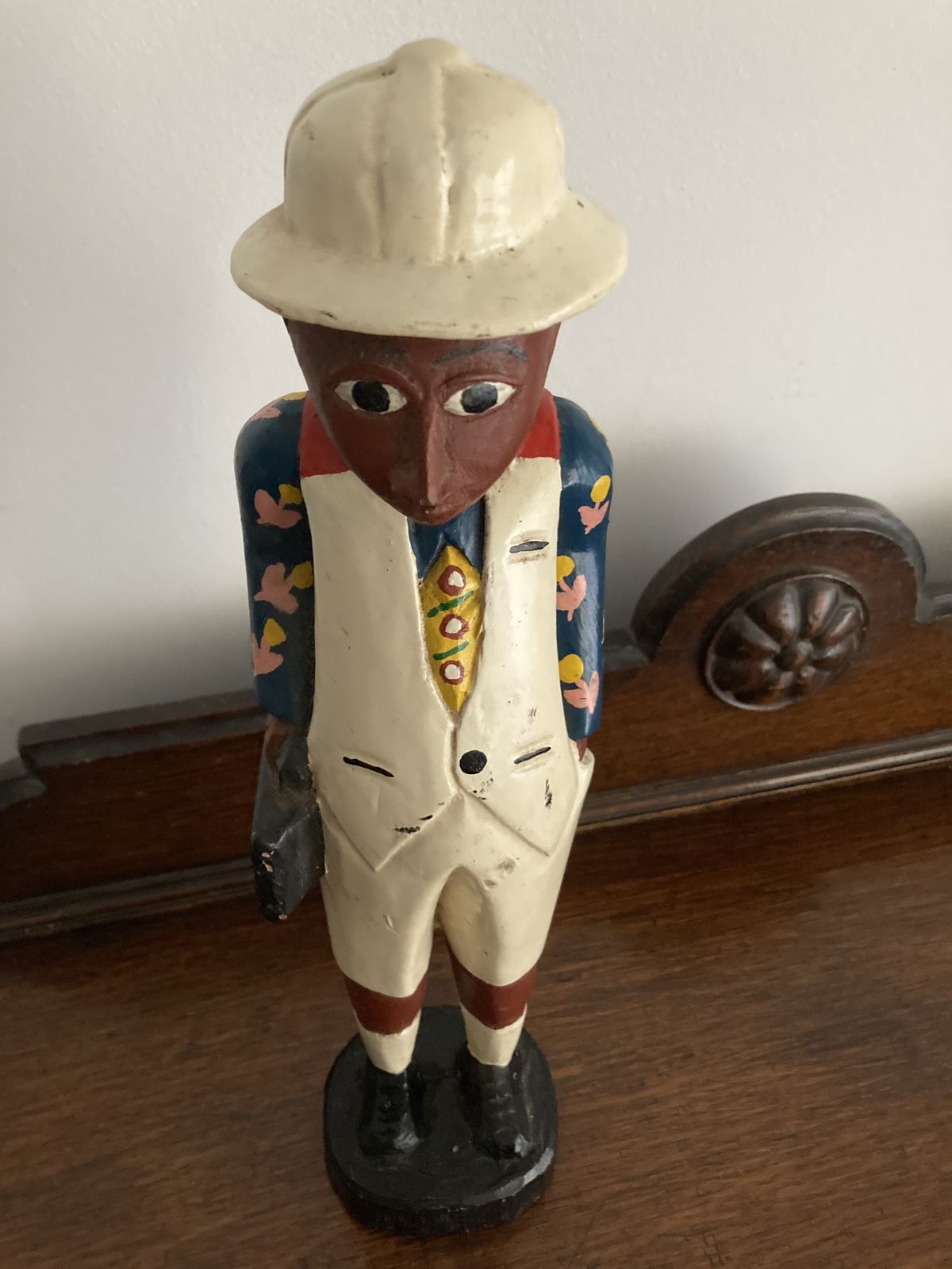 African "Colon Statue". Wooden photo buy