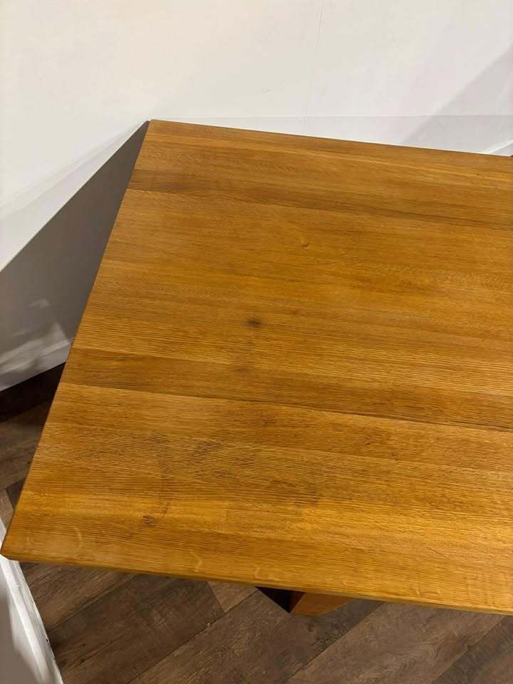 Contemporary Solid Oak Extending Dining Table photo furniture