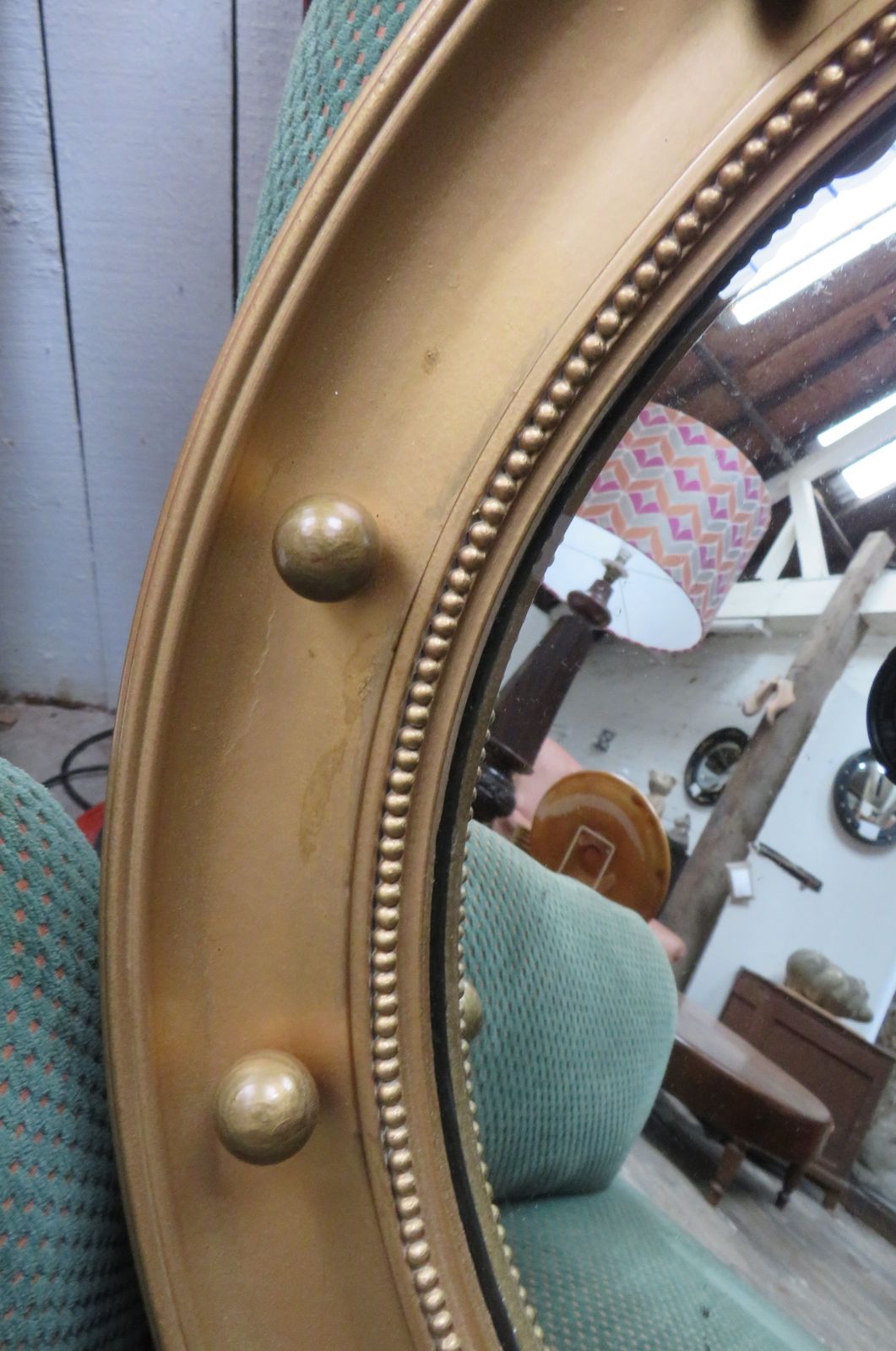 Mid 20th Century English Butlers Convex Mirror photo for sale