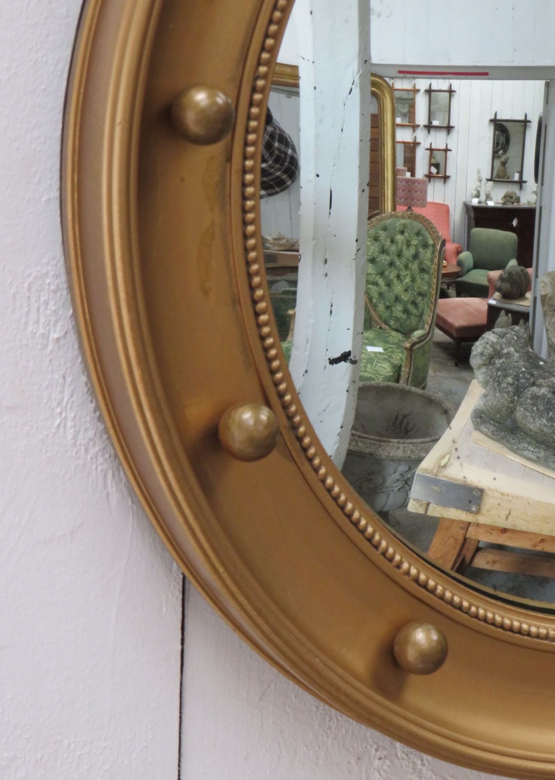 Mid 20th Century English Butlers Convex Mirror photo buy
