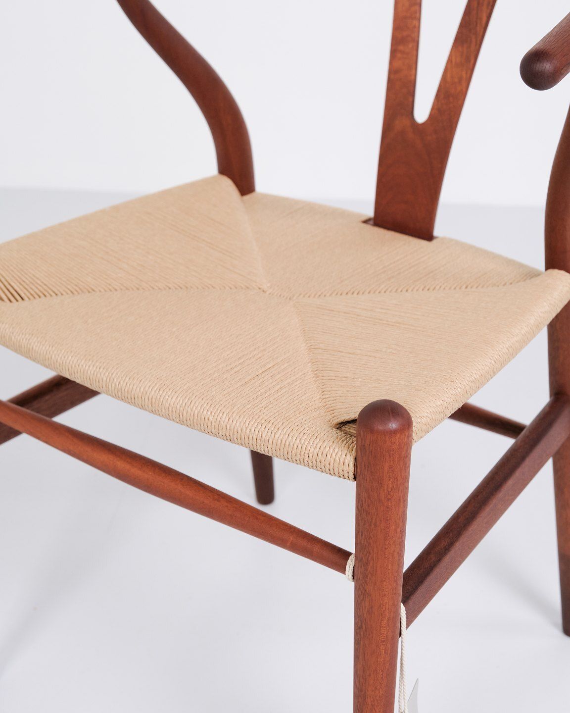 Set Of Four  Wishbone Chairs   Model Ch24   Mahogany & Natural Wicker   Hans J. Wegner   Carl Hansen & Son photo furniture