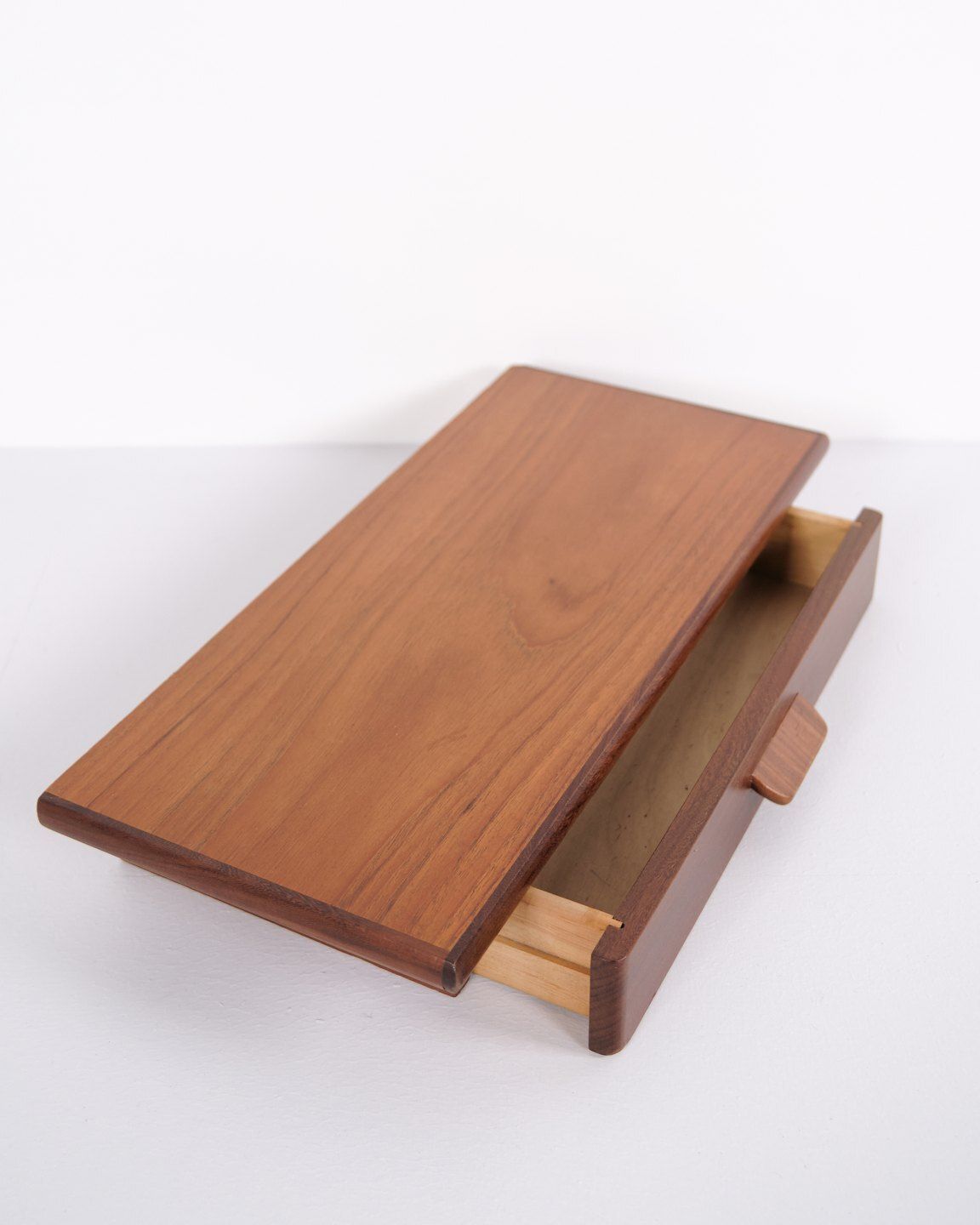 Wall Hung Shelf With Drawer   Teak   Poul M. Volther   1960s photo vinterior