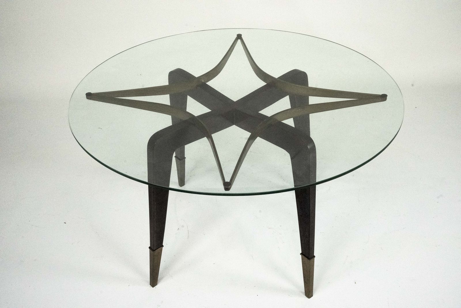 photo for sale Rare Mid Century Round Coffee Table By Paolo Buffa, Italy, 1950s.