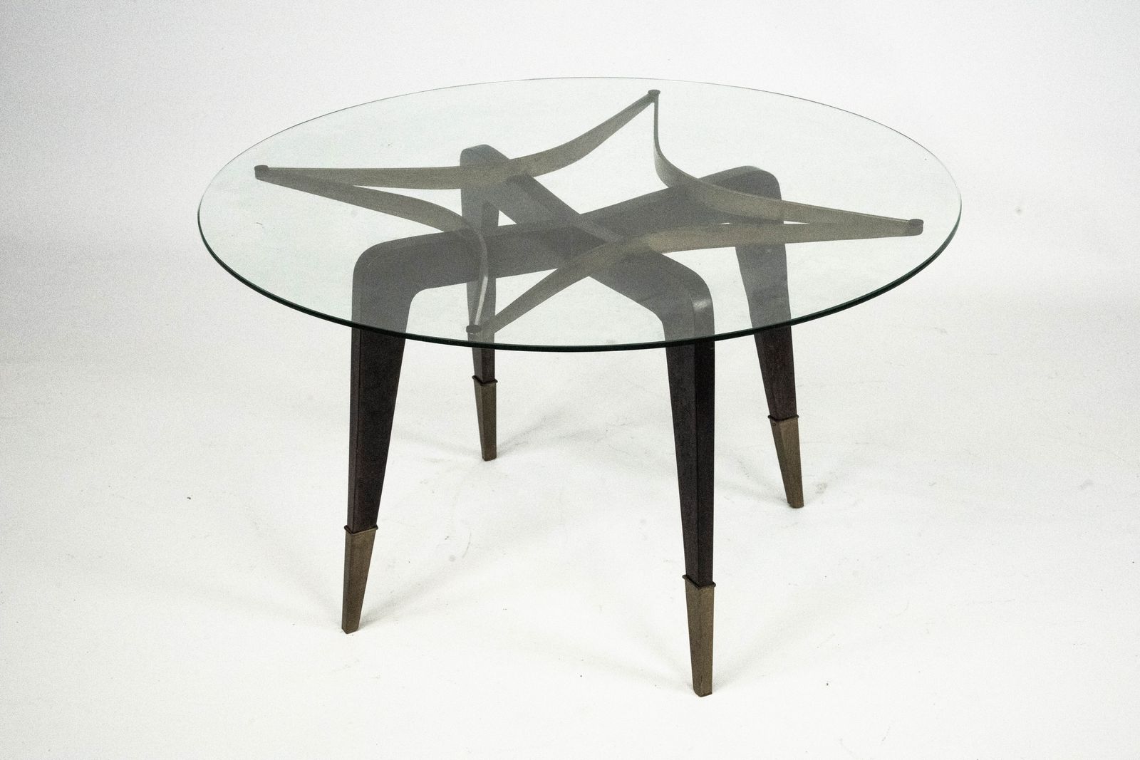 photo vintage Rare Mid Century Round Coffee Table By Paolo Buffa, Italy, 1950s.