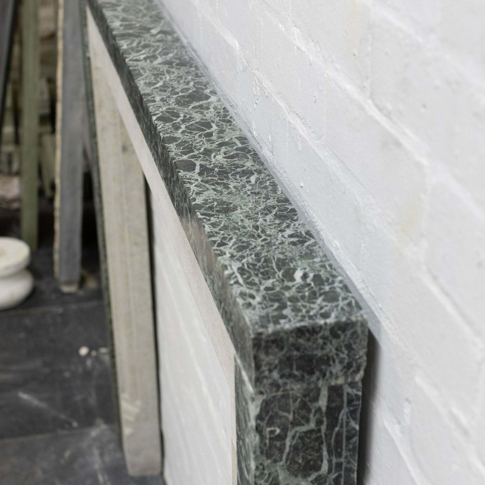 Early 20th Century Portland Stone & Verdi Marble Fireplace Surround photo buy