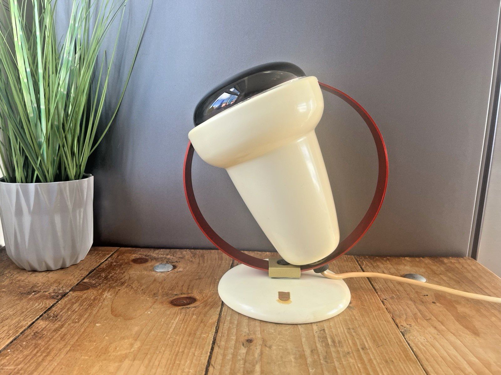 photo buy Space Age 50's Philips Red Saturn Circle Designer Heat Desk Wall Lamp C Perriand