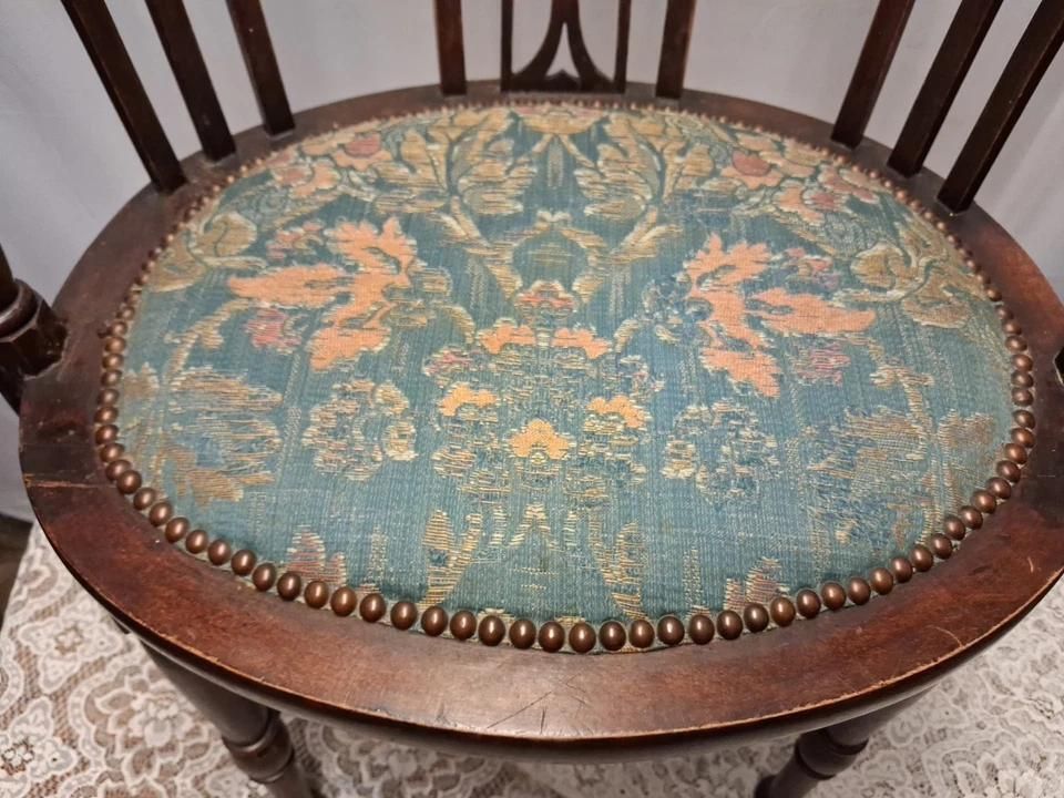 Antique Edwardian Art Nouveau Corner Chair photo Furniture