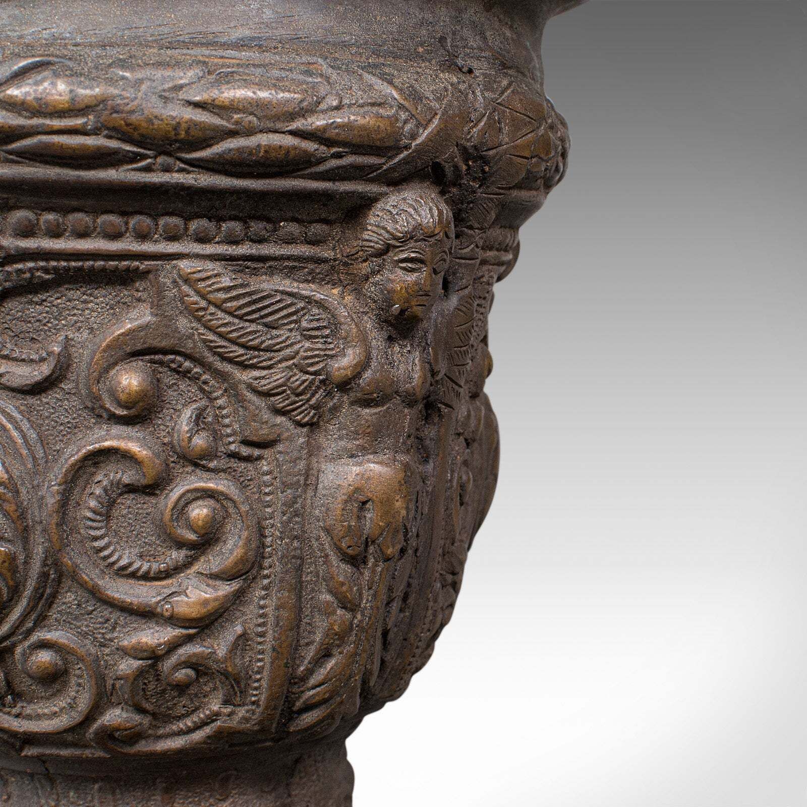 Garden Decor Antique Grand Tour Planter, Italian, Bronze, Bouquet Vase, Urn, Early Victorian photo