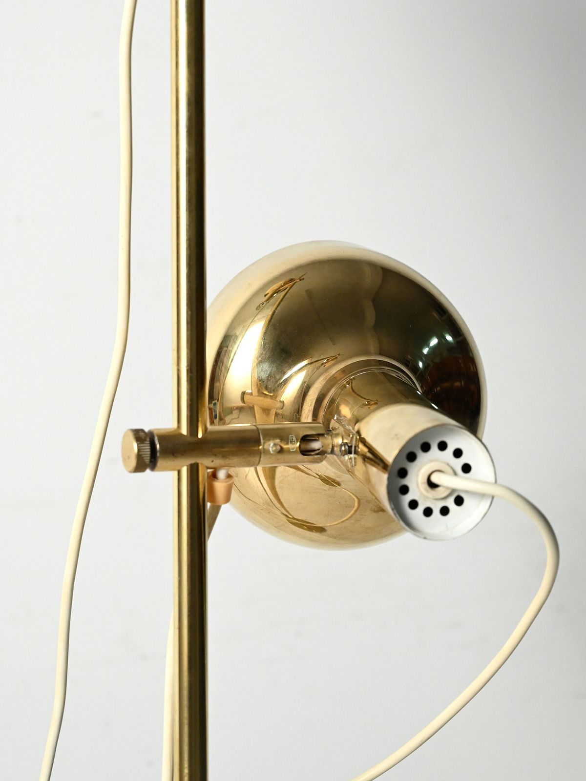 Scandinavian Brass Floor Lamp With Two Adjustable Light Points photo buy