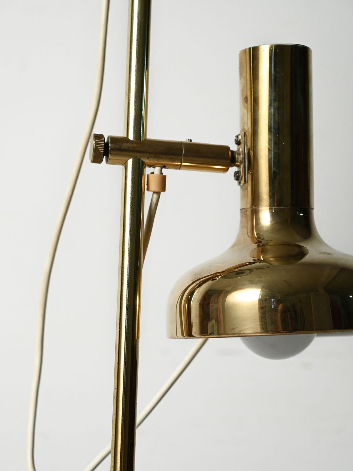 Lighting Scandinavian Brass Floor Lamp With Two Adjustable Light Points photo