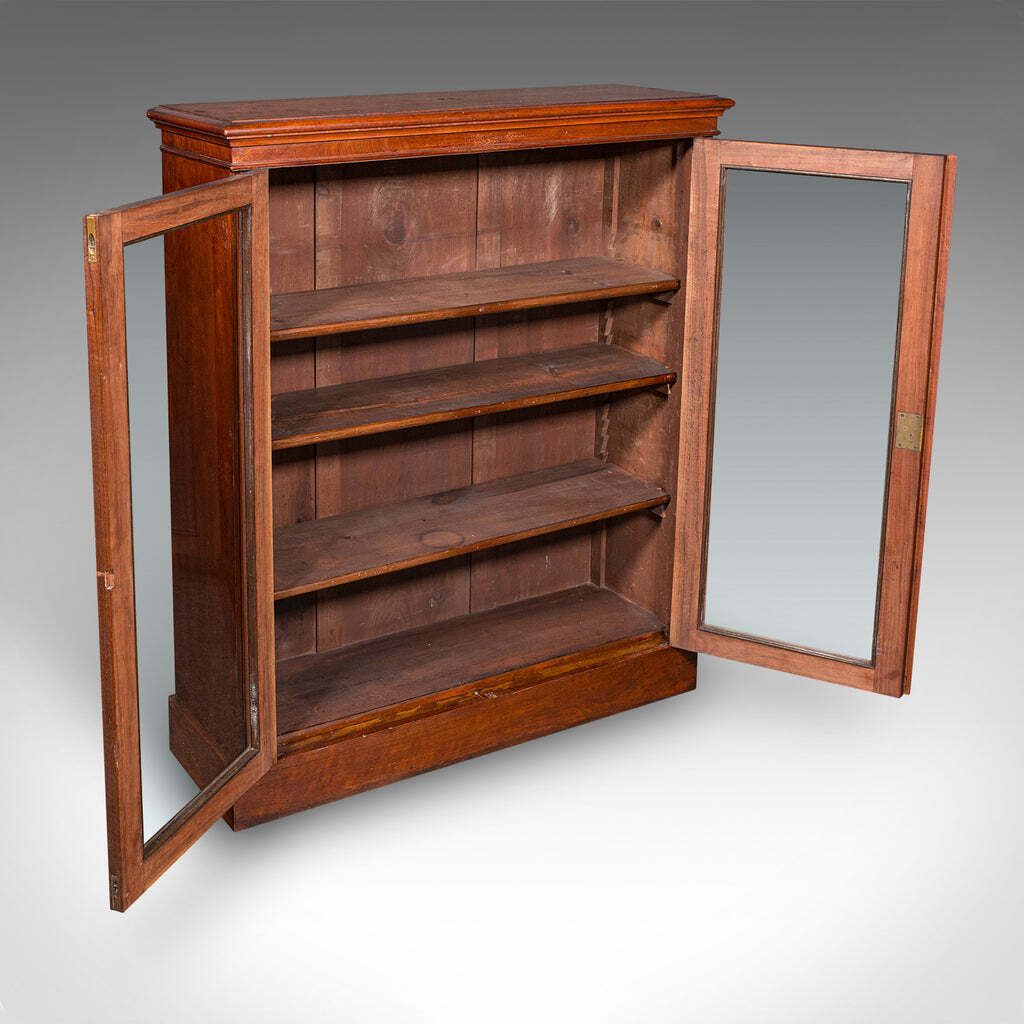 Antique Display Bookcase, English, Glazed Book Cabinet, Home Library, Victorian photo furniture