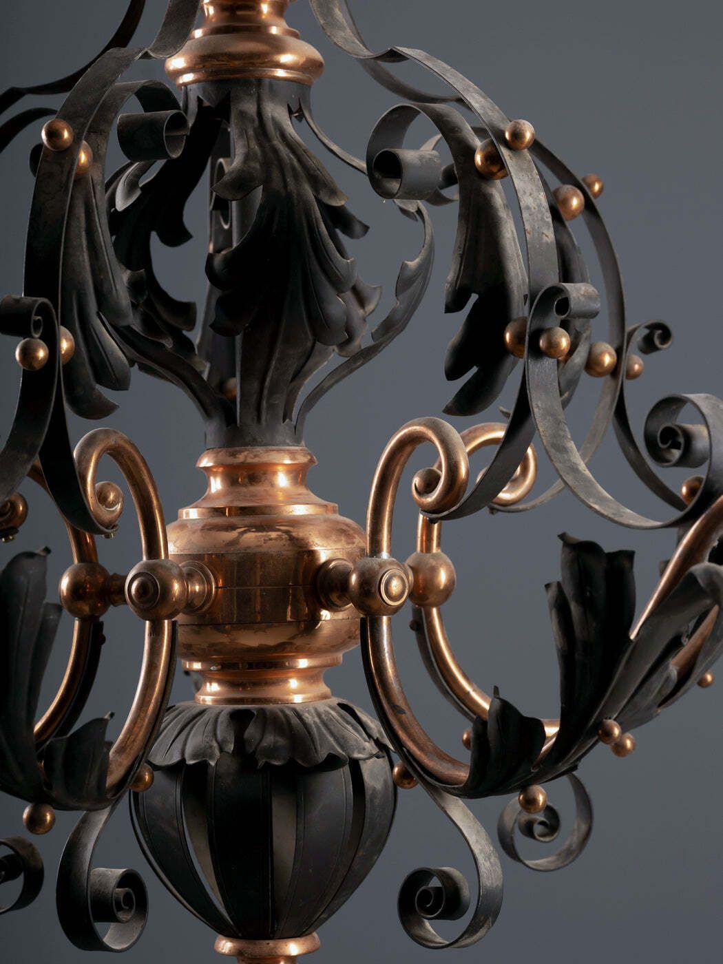 Vintage Iron Chandelier, 1910s photo vintage
