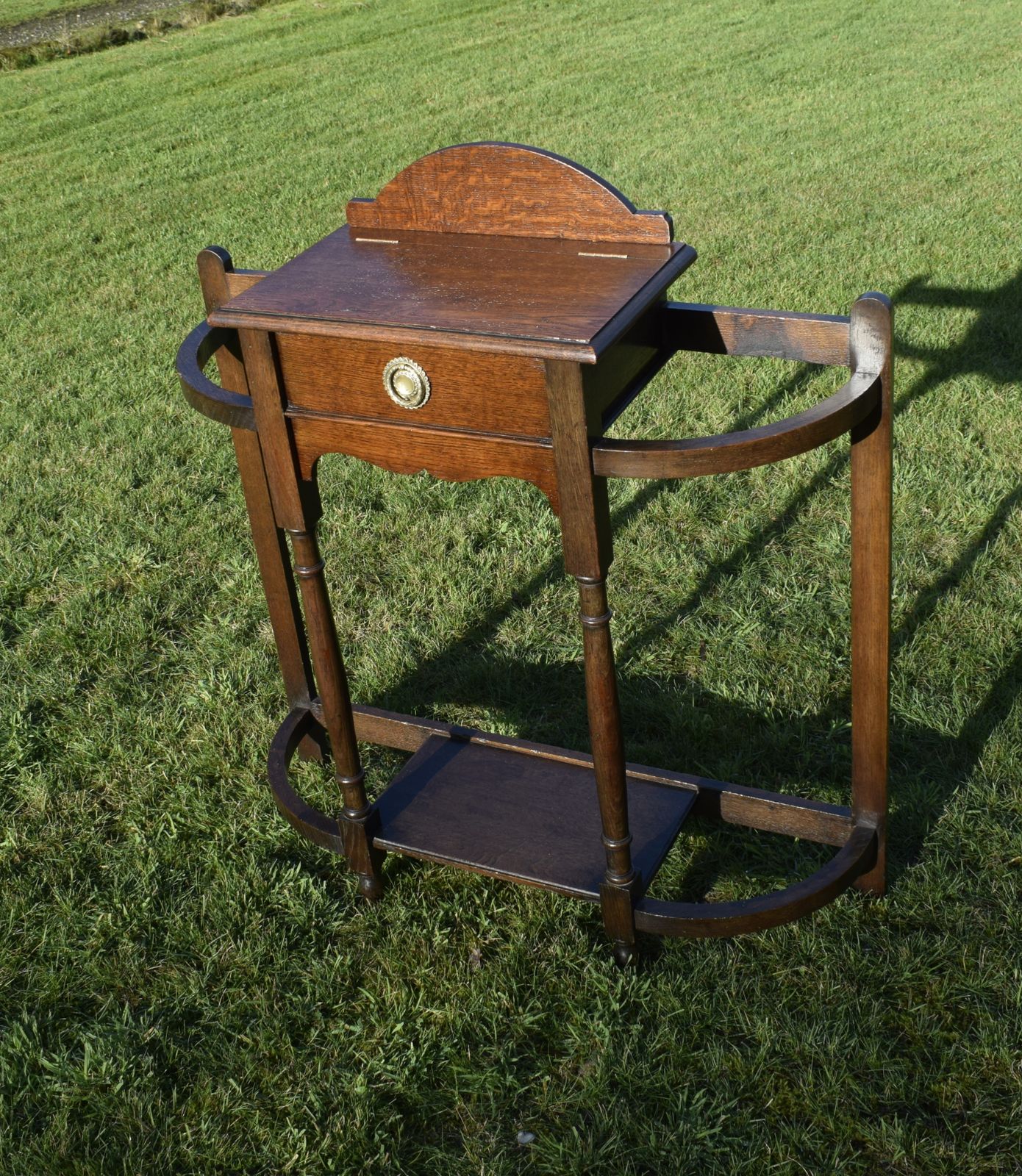 Early 20th Century Oak Hallstand photo vintage
