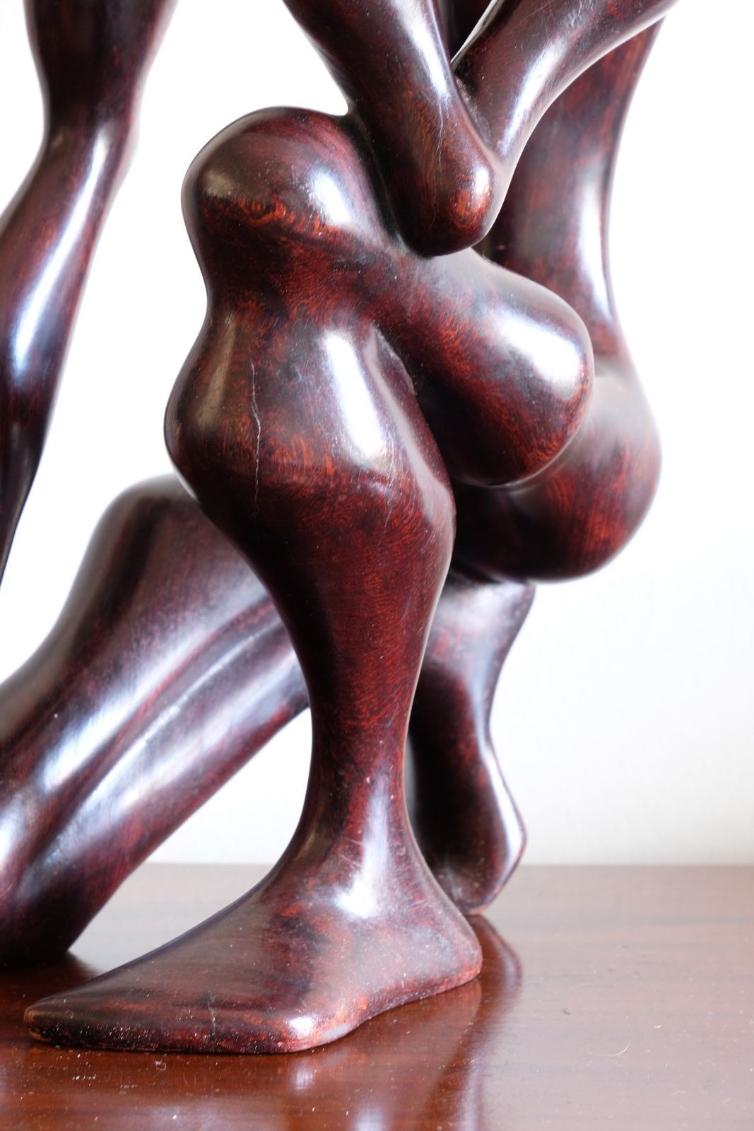 African Abstract Mahogany Sculpture Inspired By Rodin And Henry Moore photo furniture