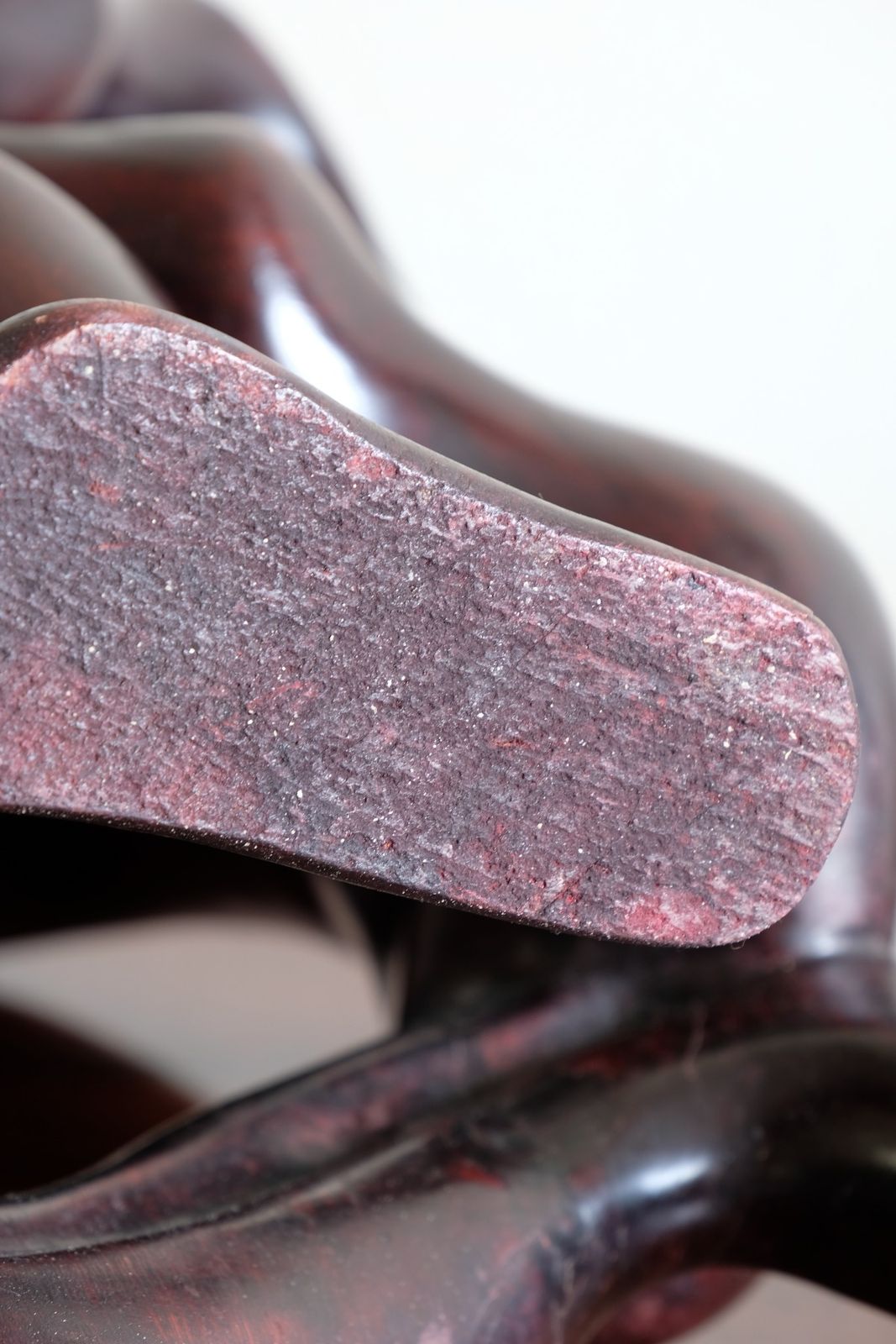 African Abstract Mahogany Sculpture Inspired By Rodin And Henry Moore photo vinterior