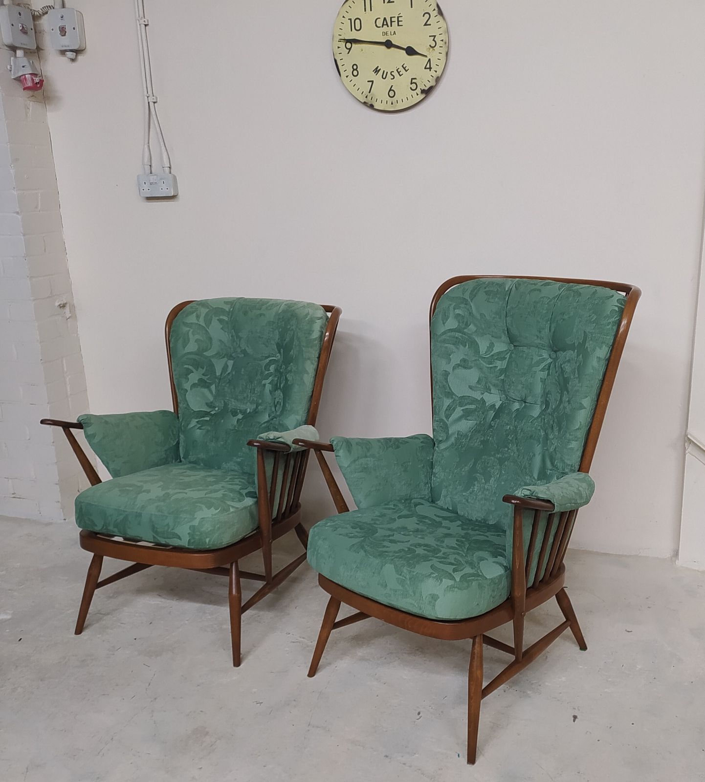 Ercol Evergreeen Pair Of Vintage Armchairs. photo 595.0