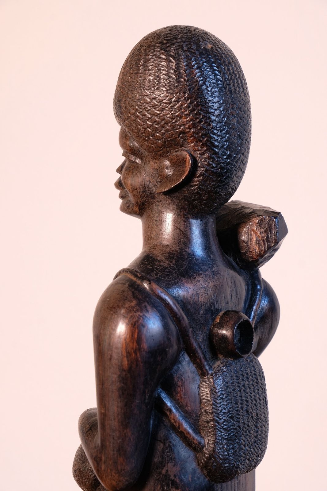 East African Solid Ebony Sculpture Mother And Child 34.5 Cm photo buy