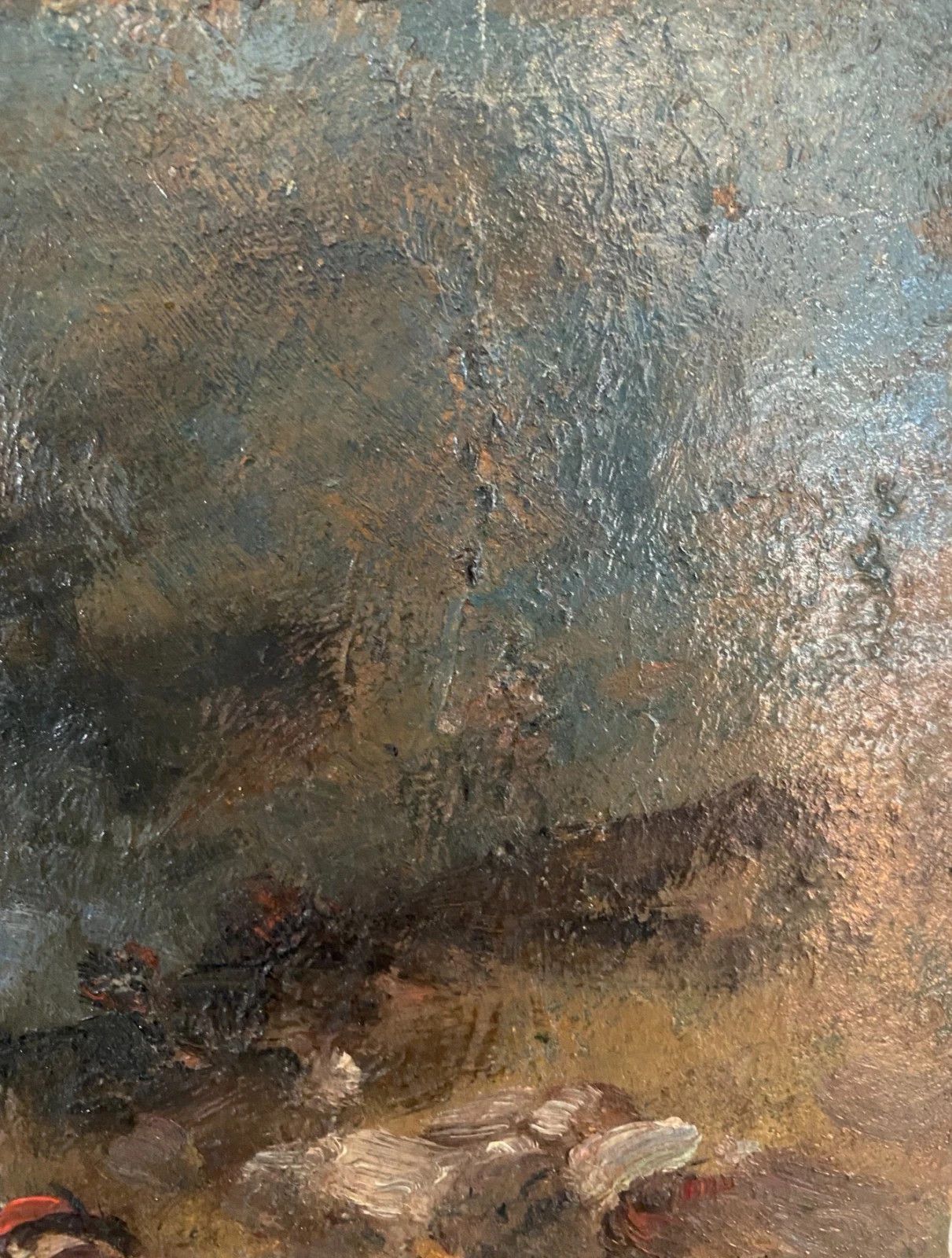 "Alphonse Chigot The Battlefield" Oil On Isorel 19th Century photo vinterior