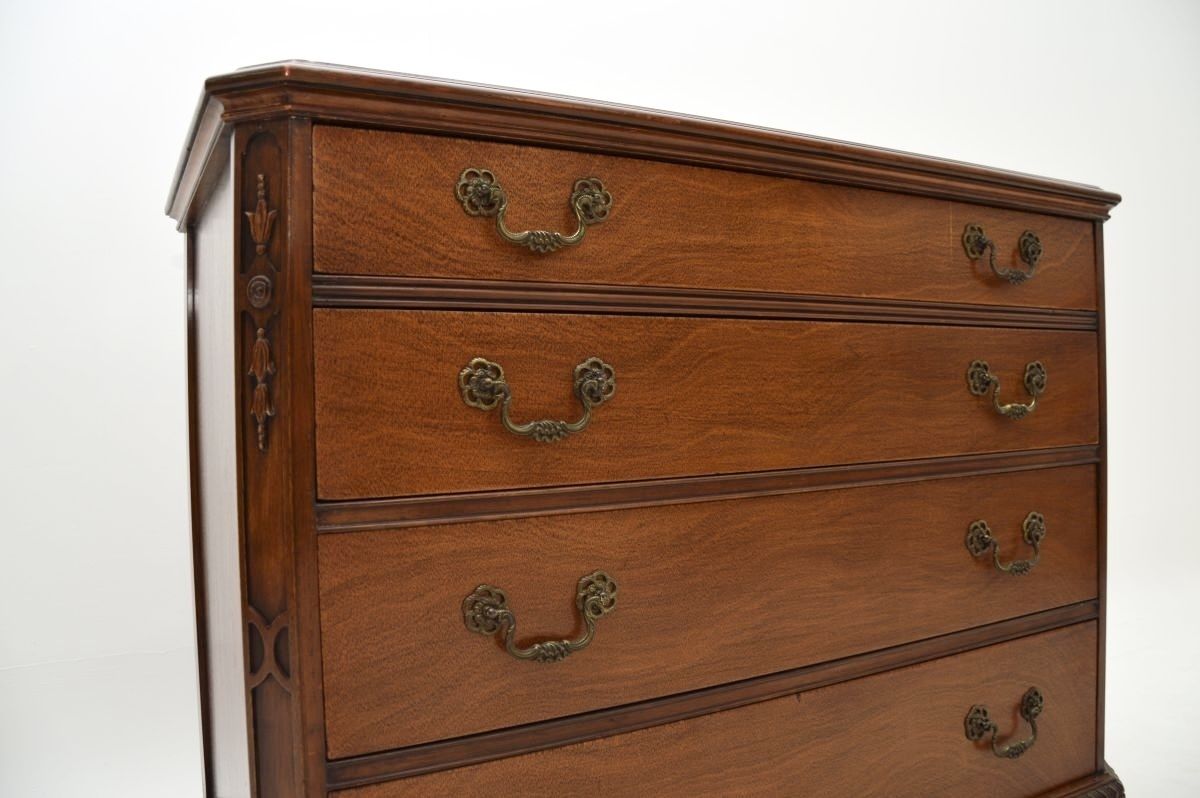 Antique Georgian Style Mahogany Chest Of Drawers photo Furniture