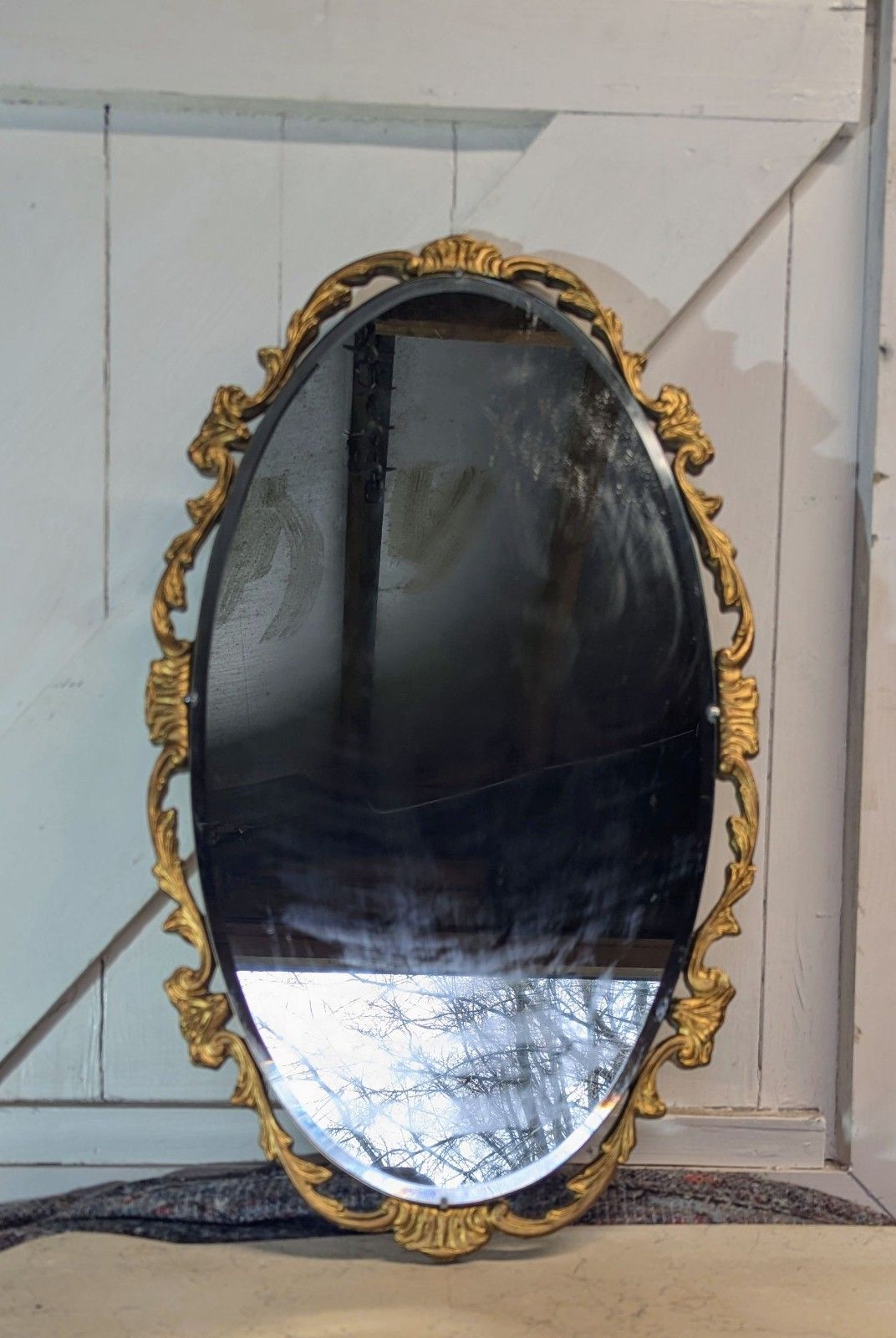 Rococo Style Gilt Framed Beveled Edge Wall Mirror  Delivery Available 0062. photo 195.0