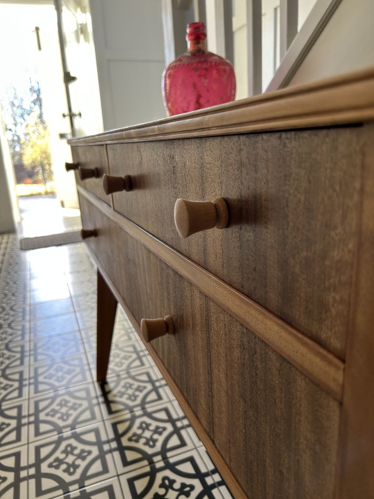 Morris Of Glasgow Walnut Dressing Table photo Furniture