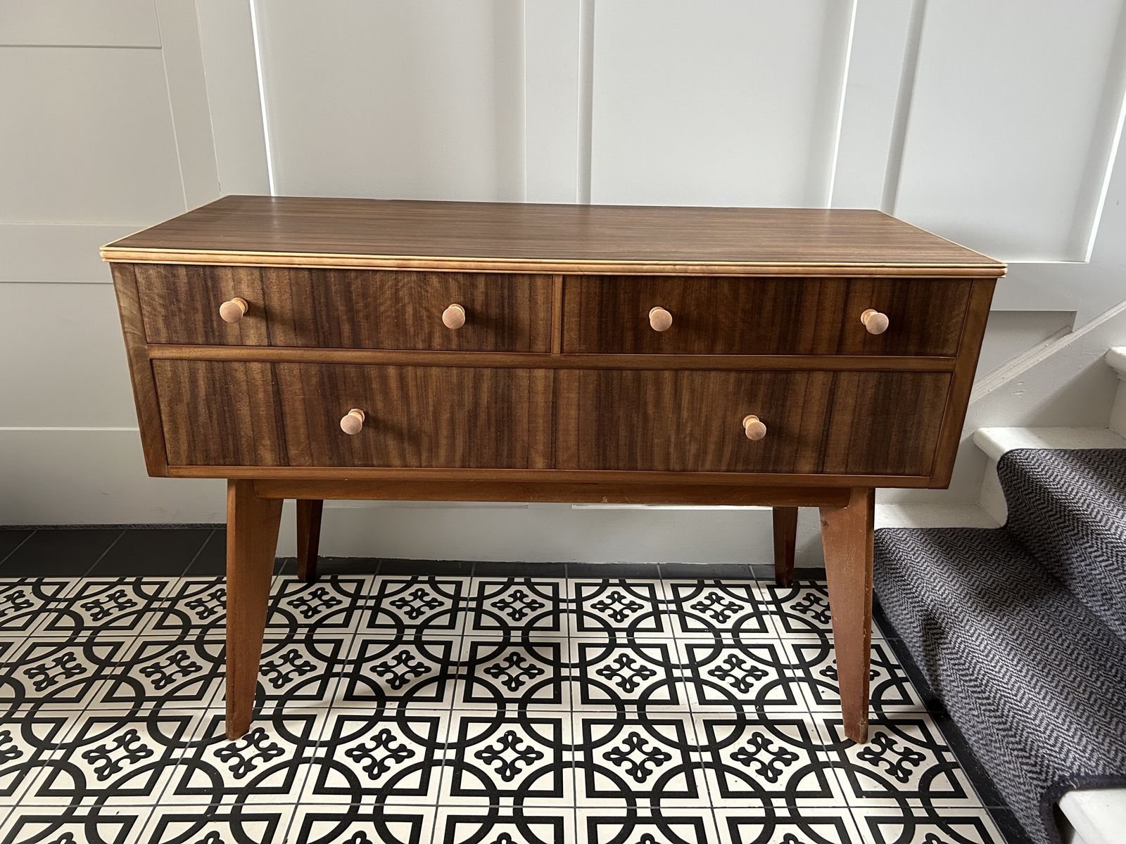 photo furniture Morris Of Glasgow Walnut Dressing Table