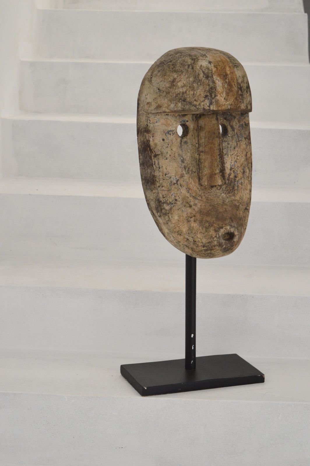Carved Timor Island Mask Head Sculpture Contemporary photo for sale