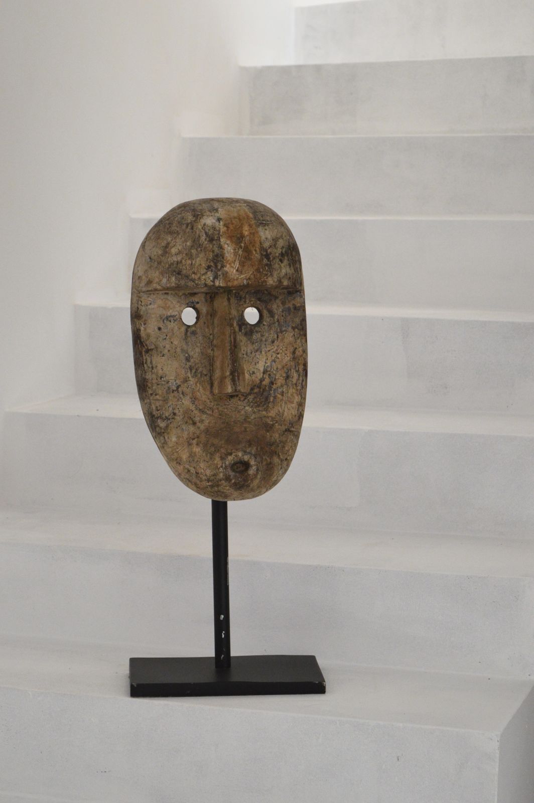 Carved Timor Island Mask Head Sculpture Contemporary photo vinterior