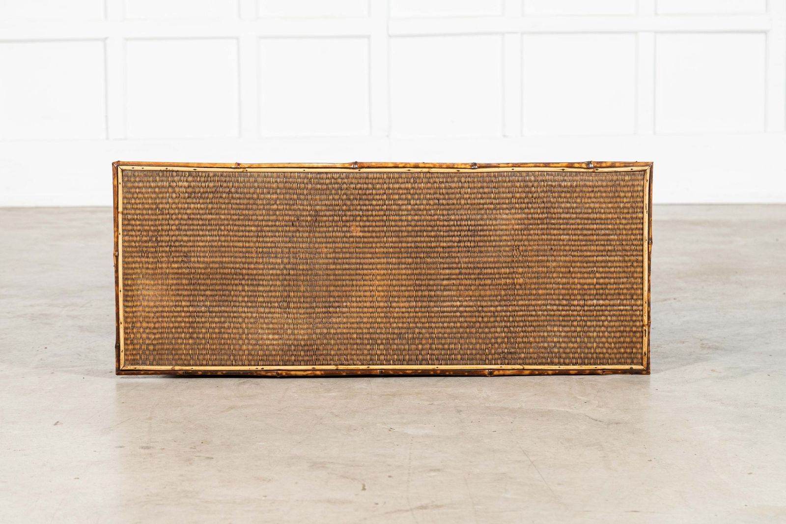 photo buy English 19thc Bamboo & Rattan Glazed Cabinet