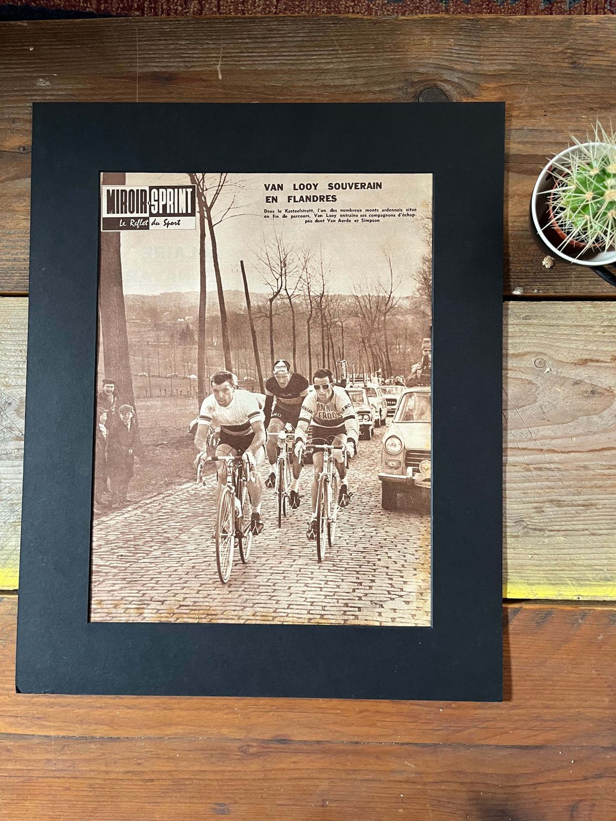 Vintage Cycling Print   Tour De Flanders, Tom Simpson, Rik Van Looy Original C1961