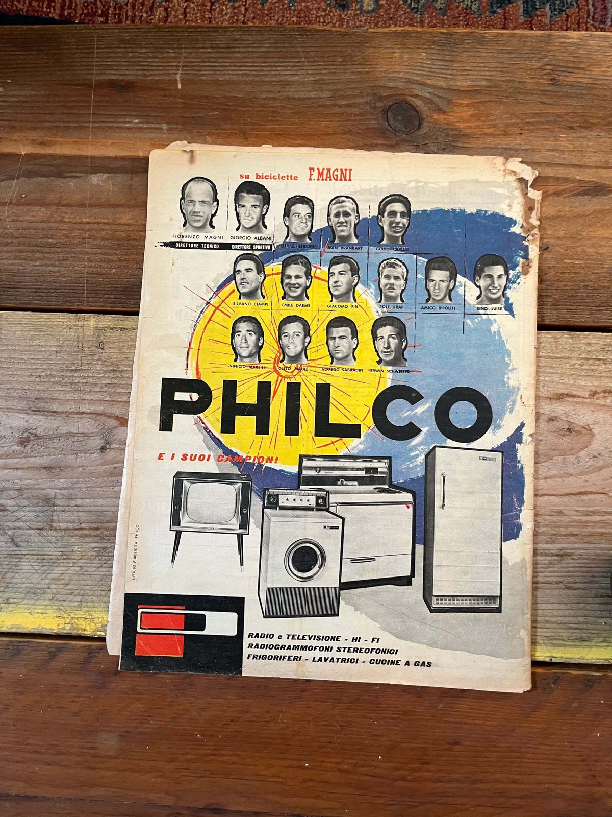 Vintage Giro D'italia / Philco Advertisement 1960 photo Art