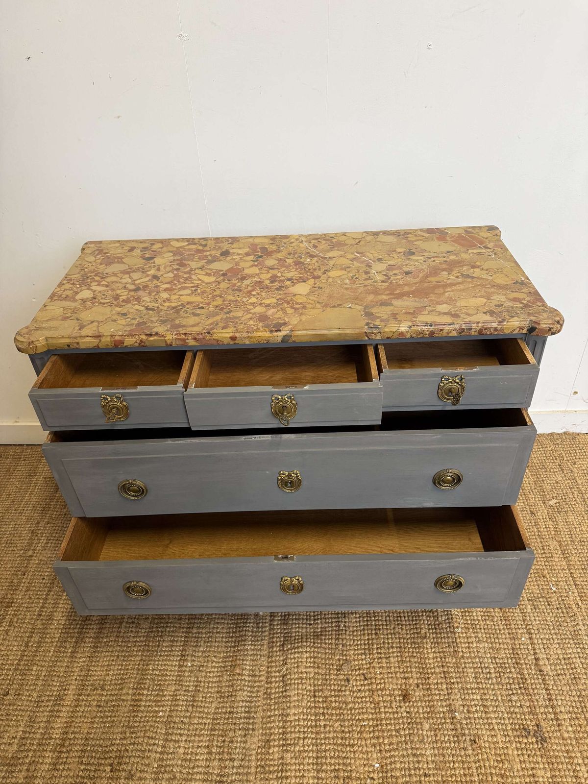 photo for sale Louis XVI Style Painted Commode , Pale Grey