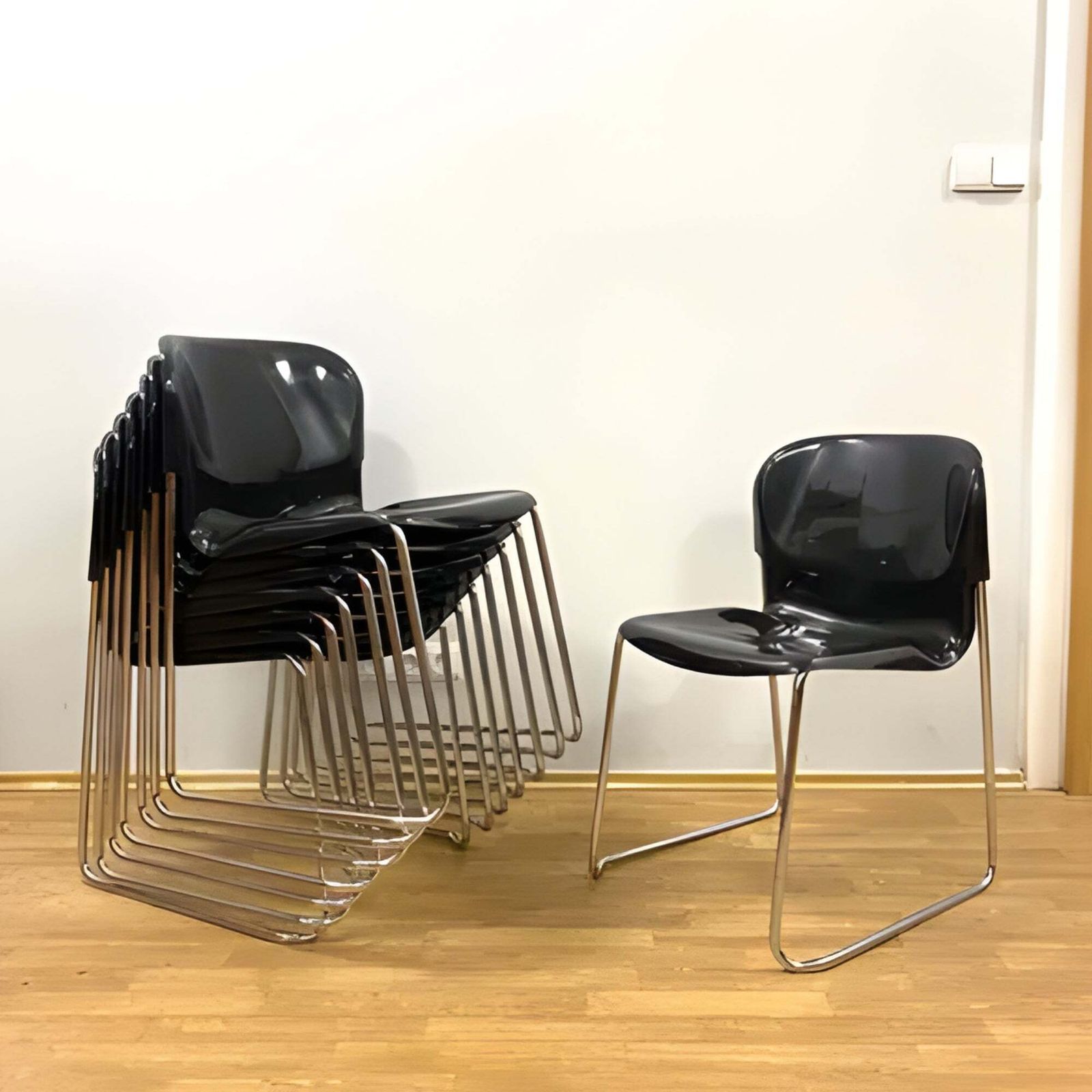 Retro Chair Drabert Sm400k, West Germany, 1980s, Set Of 8 (Marked) photo furniture