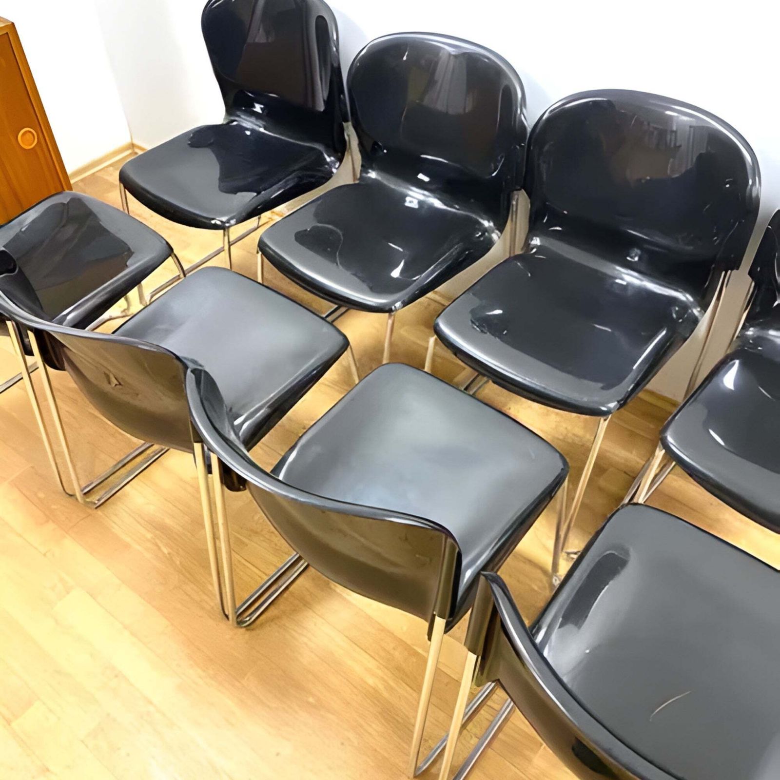 Retro Chair Drabert Sm400k, West Germany, 1980s, Set Of 8 (Marked) photo buy