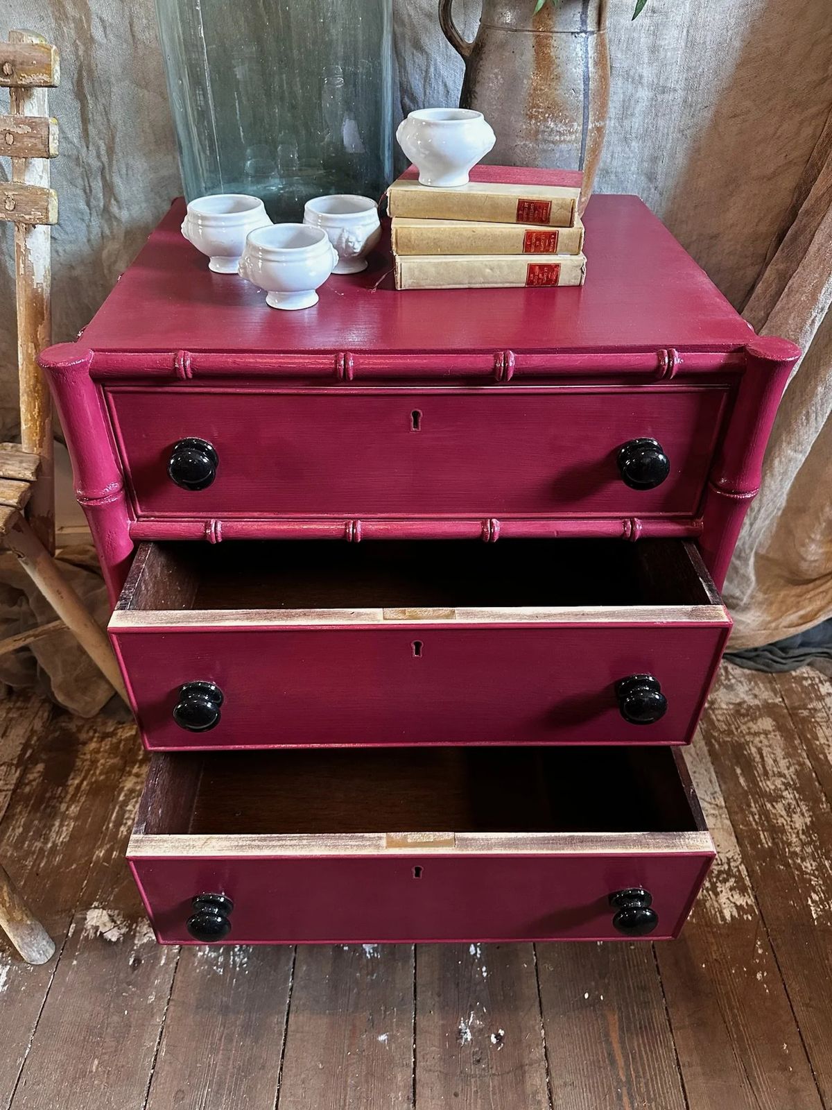 "Made By Muirshin" Faux Bamboo Small Chest Of Drawers photo buy