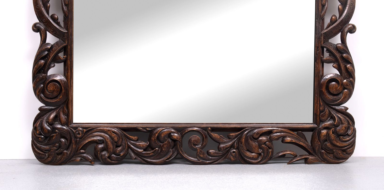 Impressive Monumental 18 Century Antique Cherub Oak Mirror Holland photo vinterior