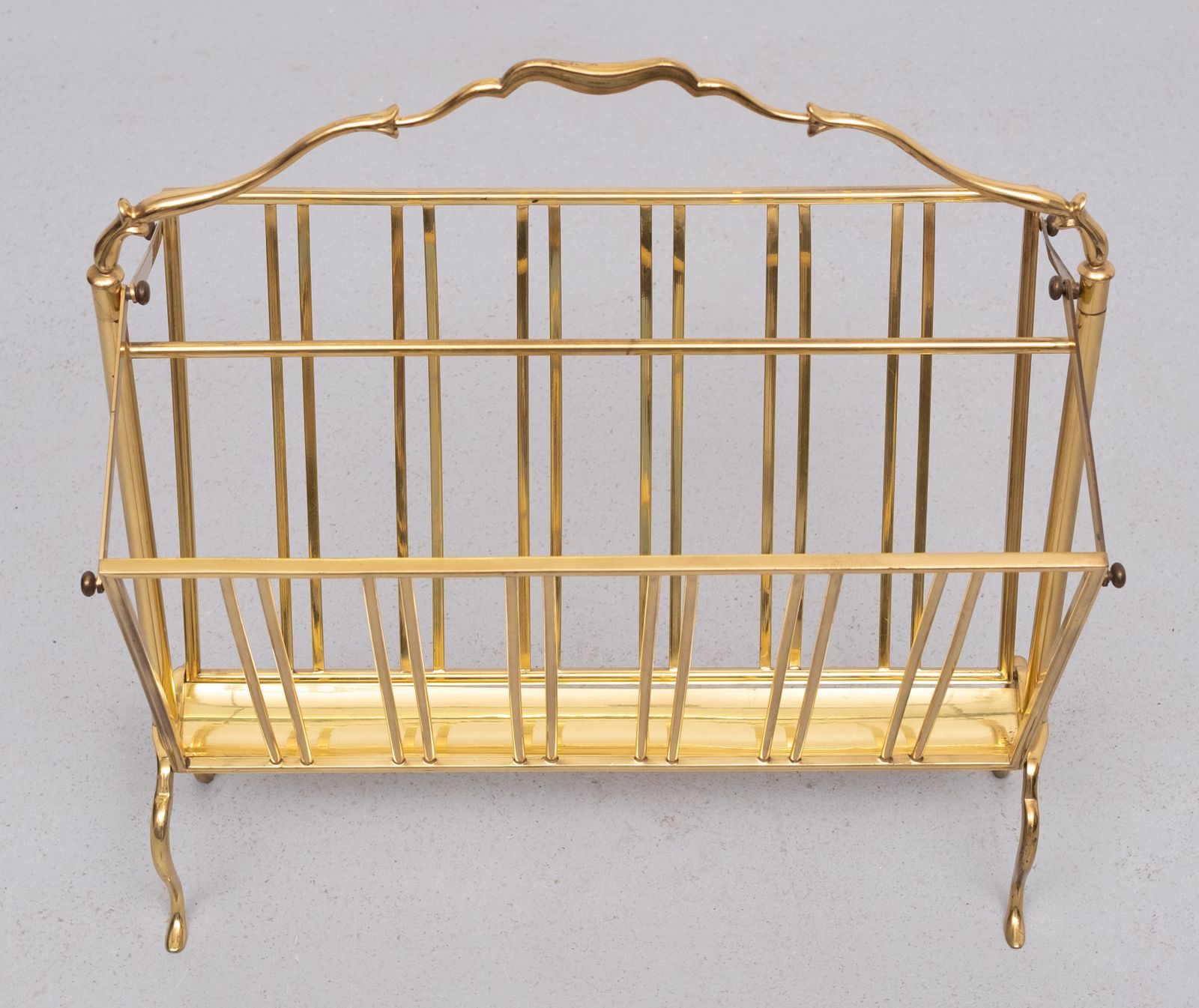 Brass Magazine Holder Maison Baguès 1950s France photo furniture