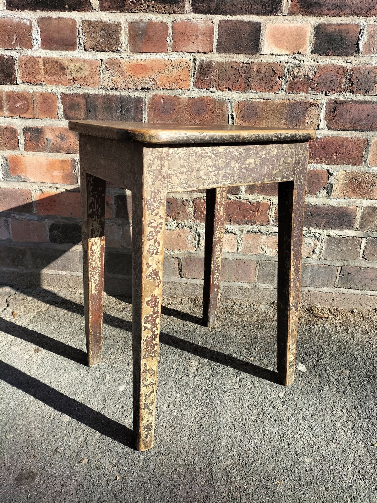 1940's  1960's Lab Stool With Lovely Original Textured Crackled Paint photo 95.0