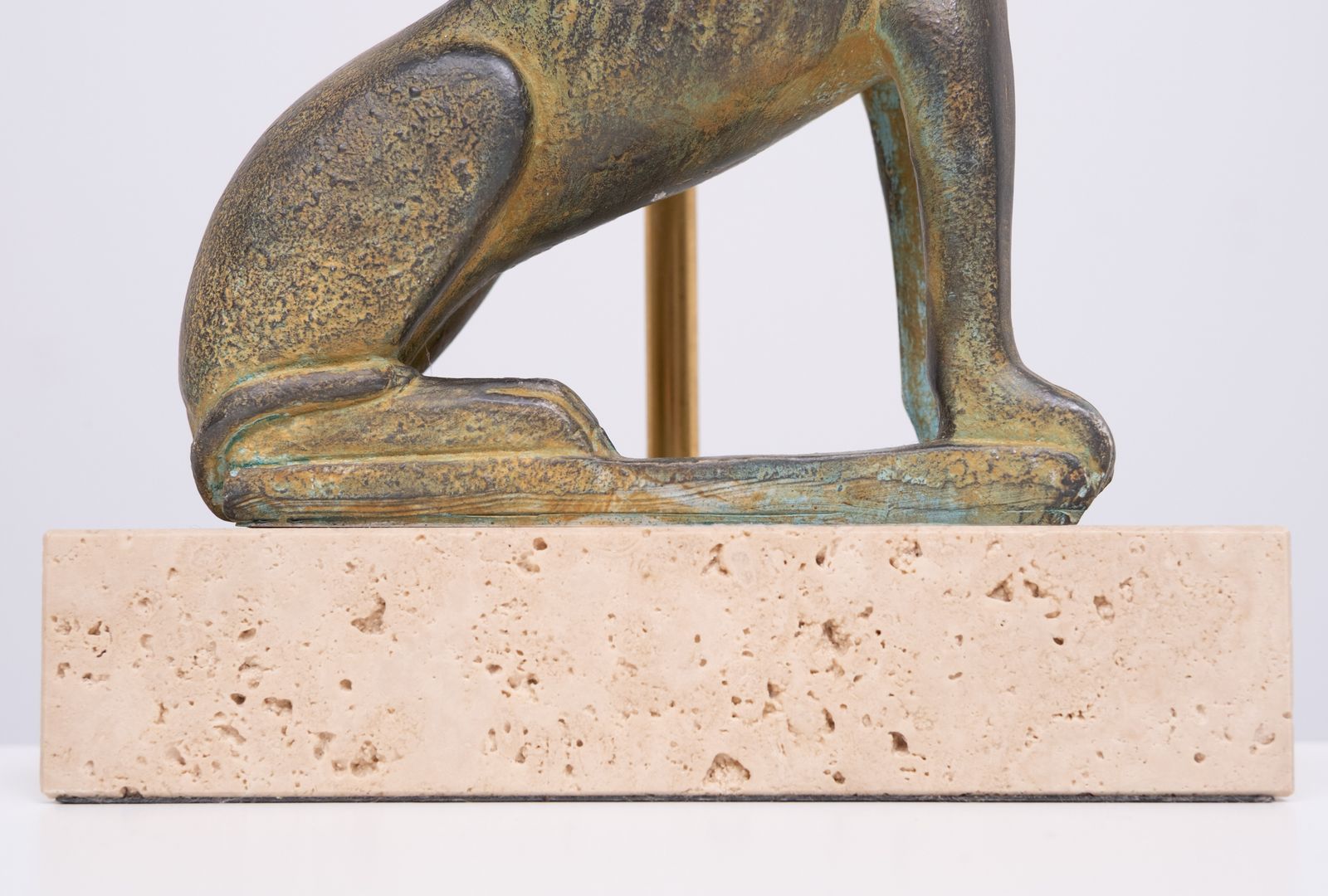 Maison Le Dauphin France, Exceptional Sphinx Table Lamp 1970s photo furniture