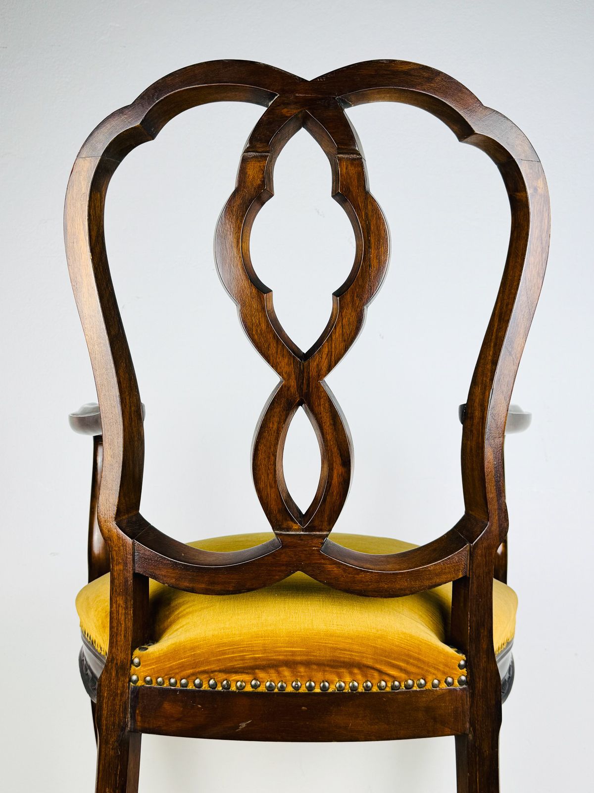 Vintage Dining Chair With Arms, Italy 1950s photo for sale