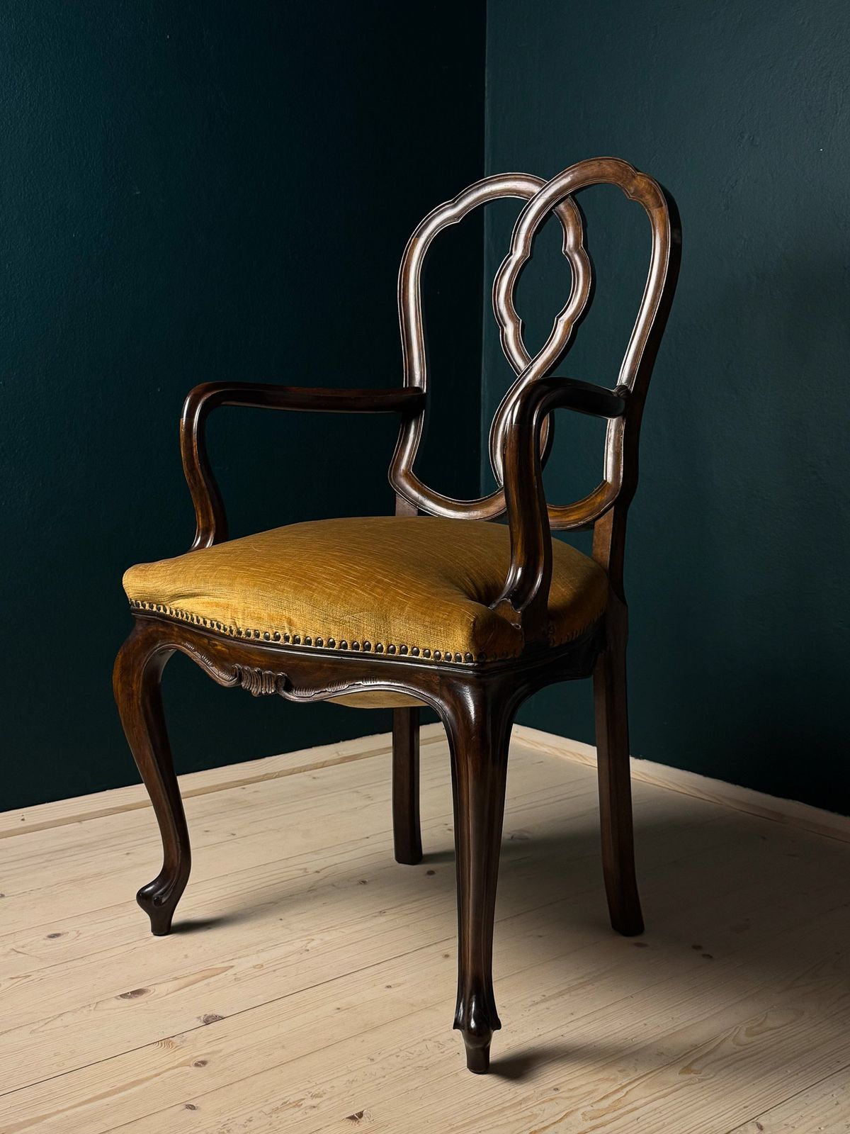 photo for sale Vintage Dining Chair With Arms, Italy 1950s
