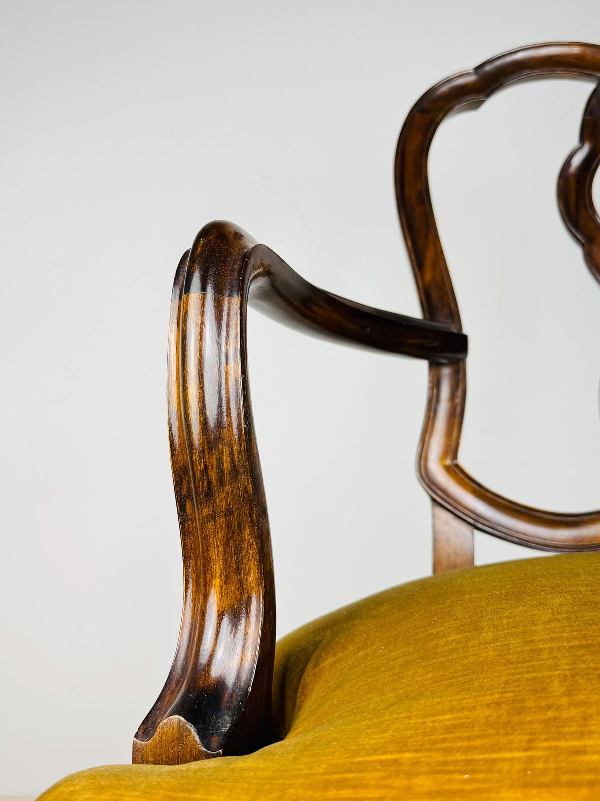 photo vintage Vintage Dining Chair With Arms, Italy 1950s