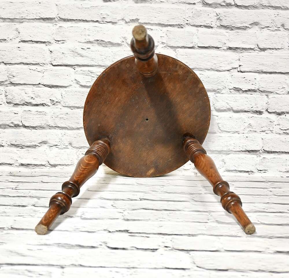 Early 19th Century Welsh 3 Legged Oak Stool photo for sale