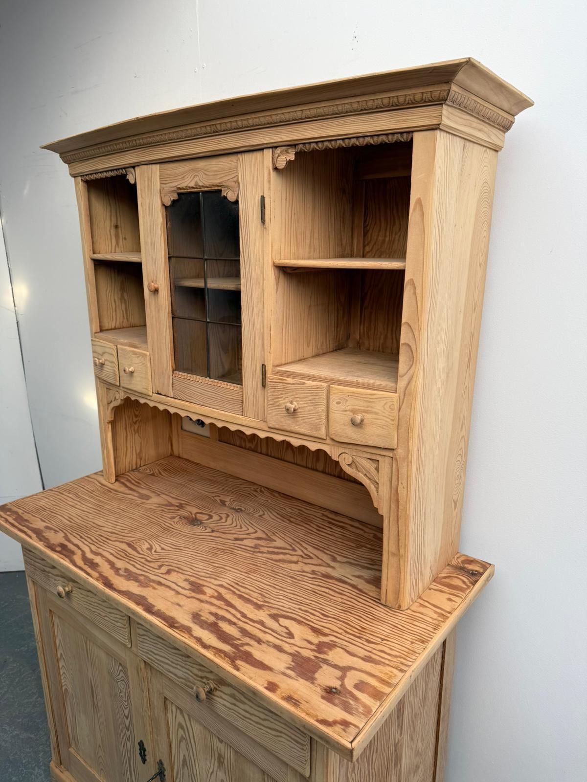 An Arts & Crafts Pine Tiled Kitchen Dresser To Wax / Paint photo Furniture