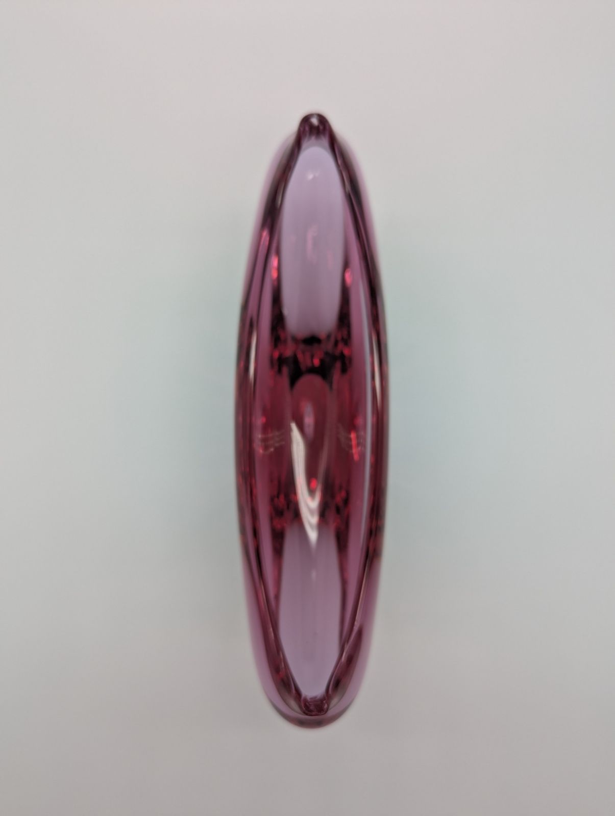 photo furniture Czech Art Glass Bowl By Miloslav Klinger For železný Brod Sklo, Pink Sculptural Centrepiece, 1960s